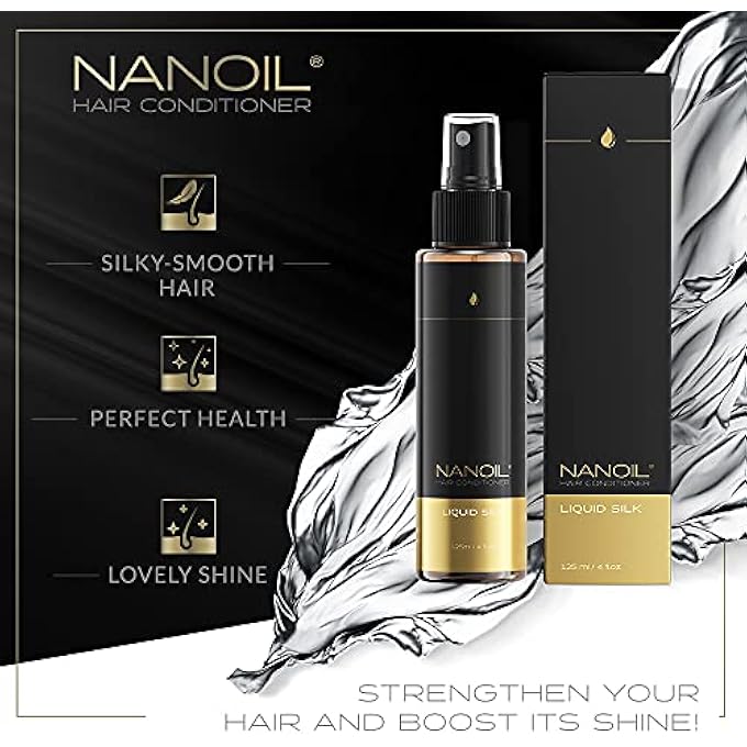 NANOIL LIQUID SILK HAIR CONDITIONER 125ML - BI-PHASE HAIR CONDITIONER, SMOOTHNESS, SOFTNESS, HEALTH, SHINE AND IMPROVED HAIR RESILIENCE - Image 2